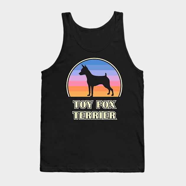 Toy Fox Terrier Vintage Sunset Dog Tank Top by millersye